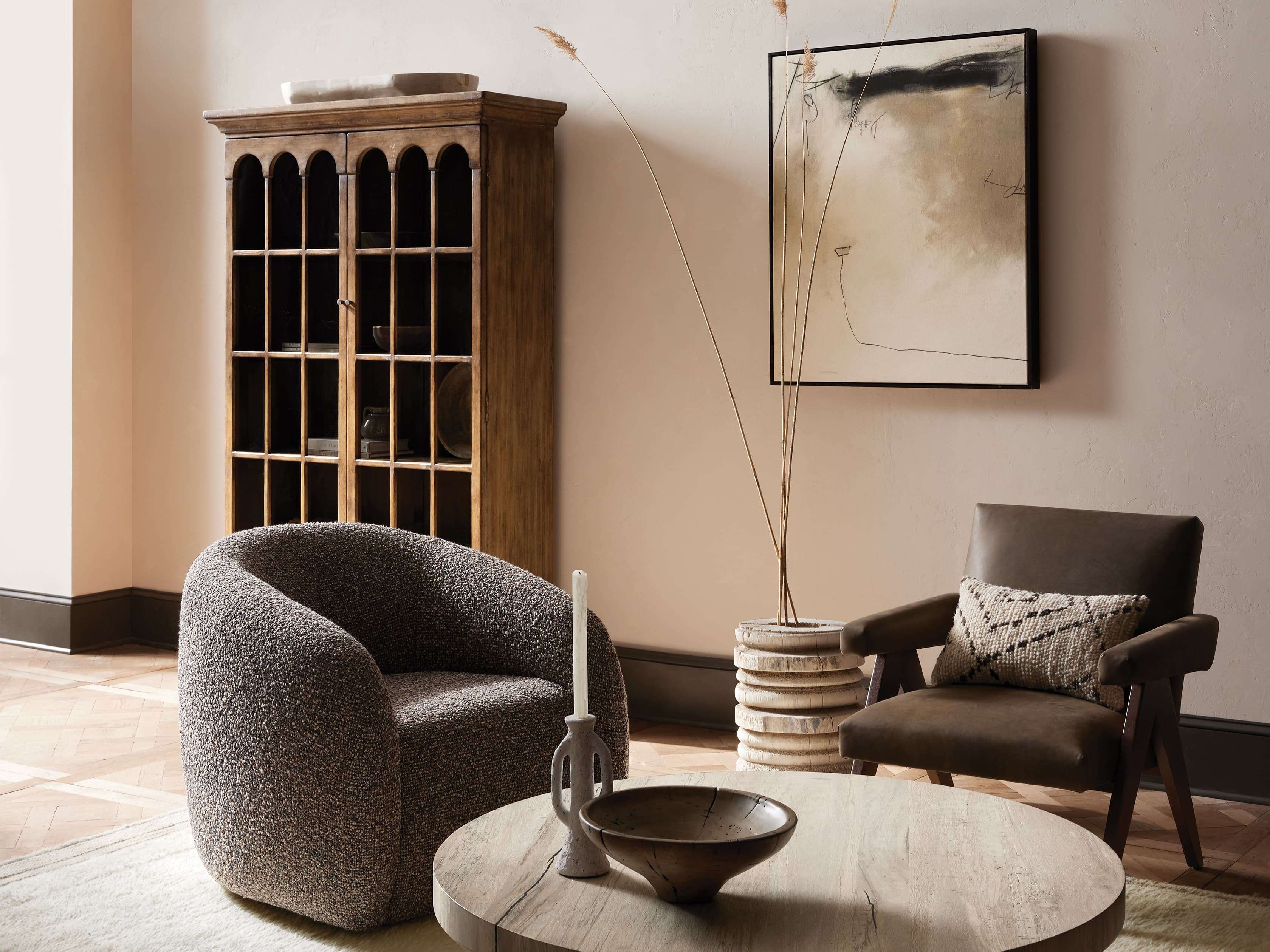 Classic Arch Window Storage Cabinet