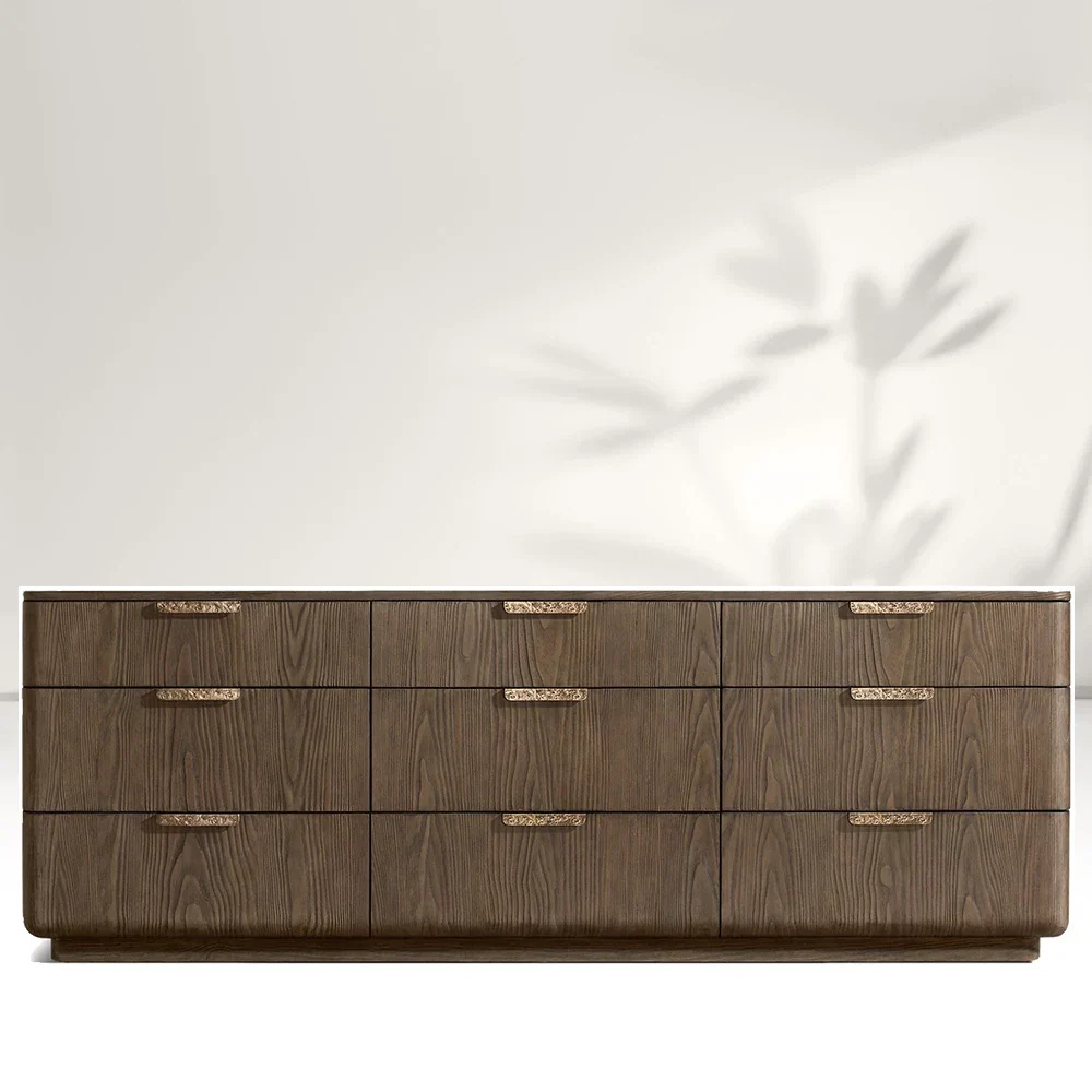 Wooden 9-Drawer Dresser