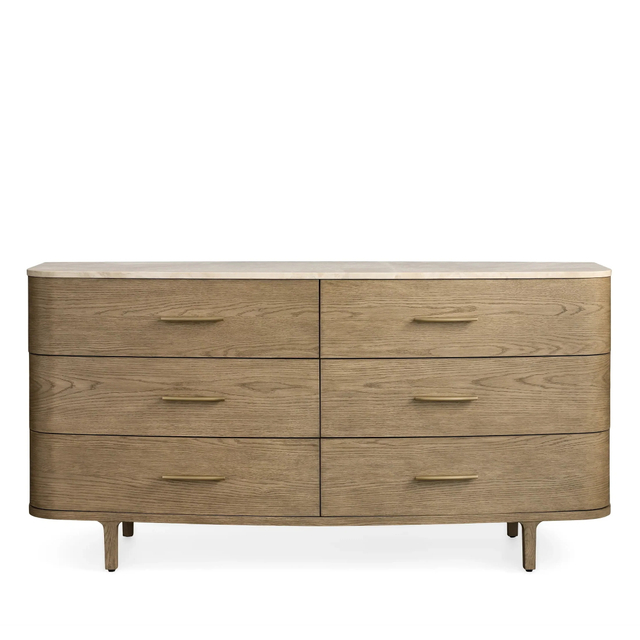 Finnley Arc-shaped Edge Six-Drawer Storage Dresser 