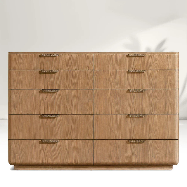 Wooden 10-Drawer Dresser