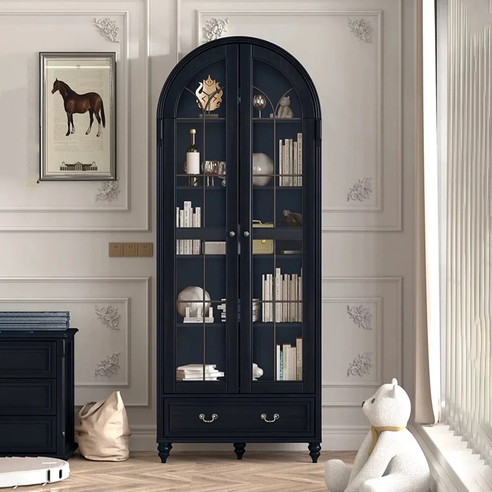  Arch - shaped Glass - door Bookcase 