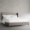 Vertical - panel Headboard Grey Bed
