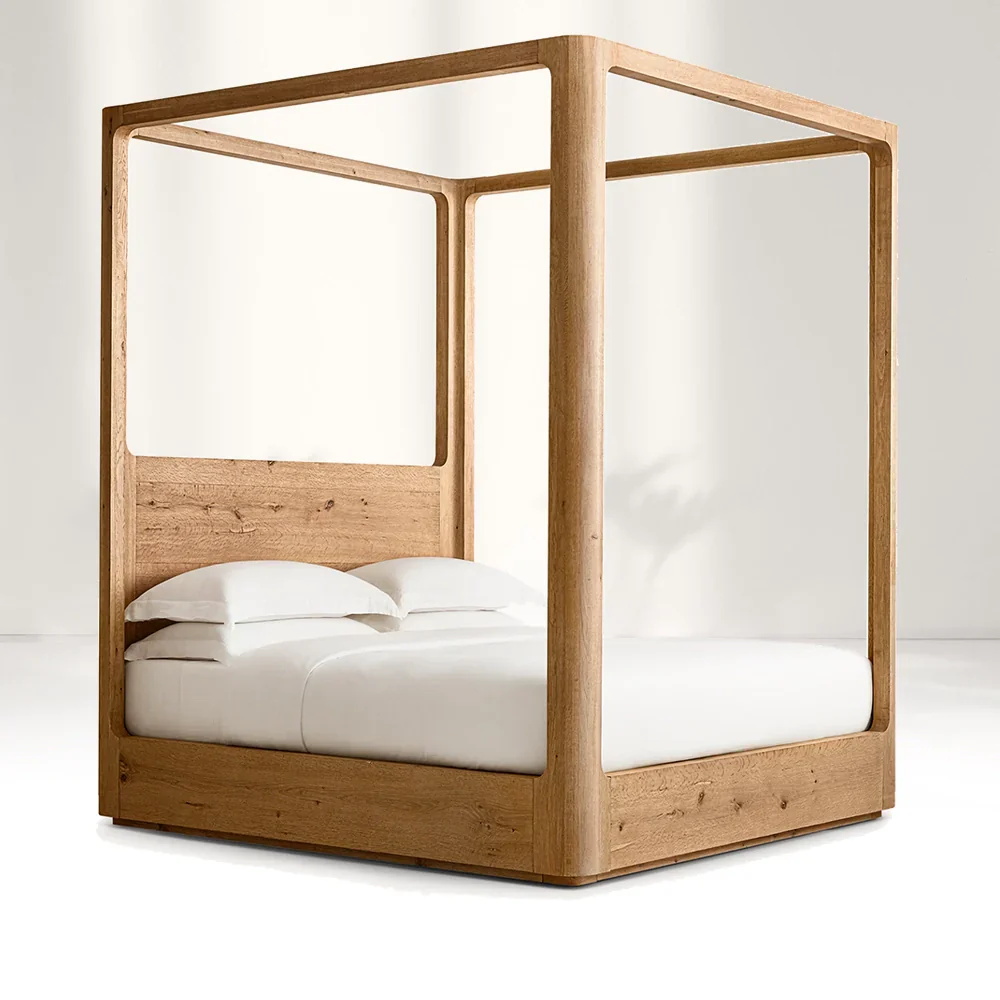 Wood Canopy Bed