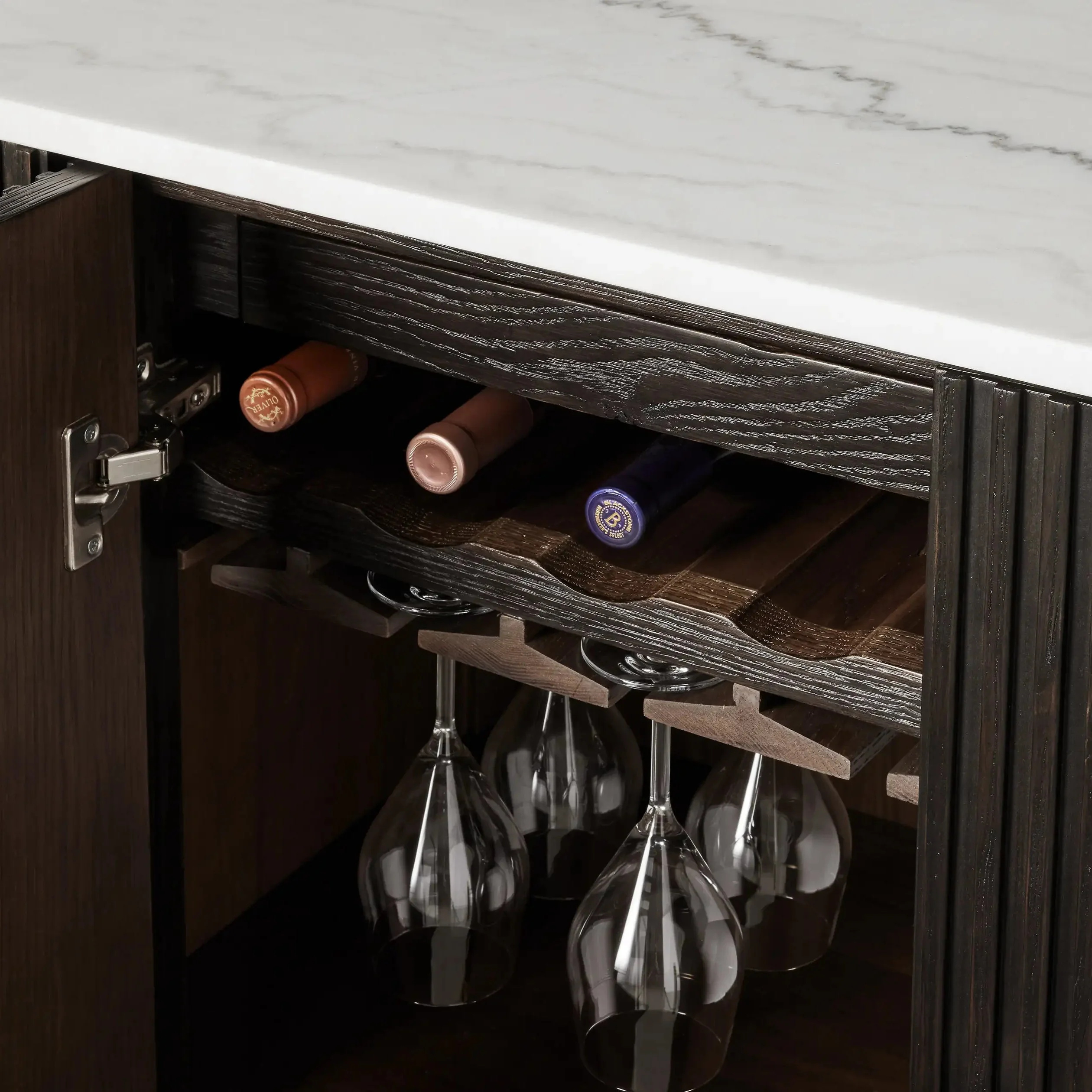 oak wine cabinet
