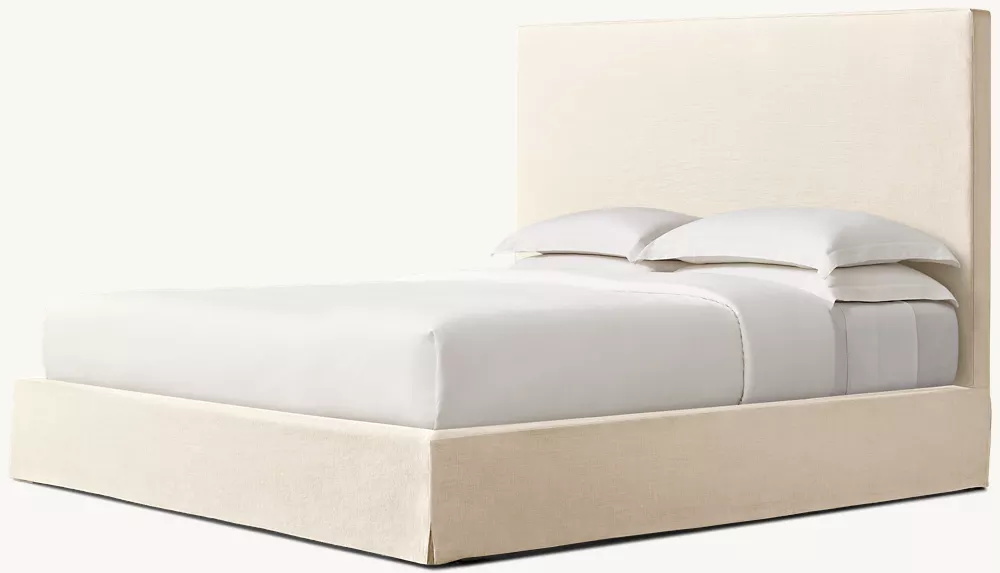  Slipcovered Fabric Panel Bed