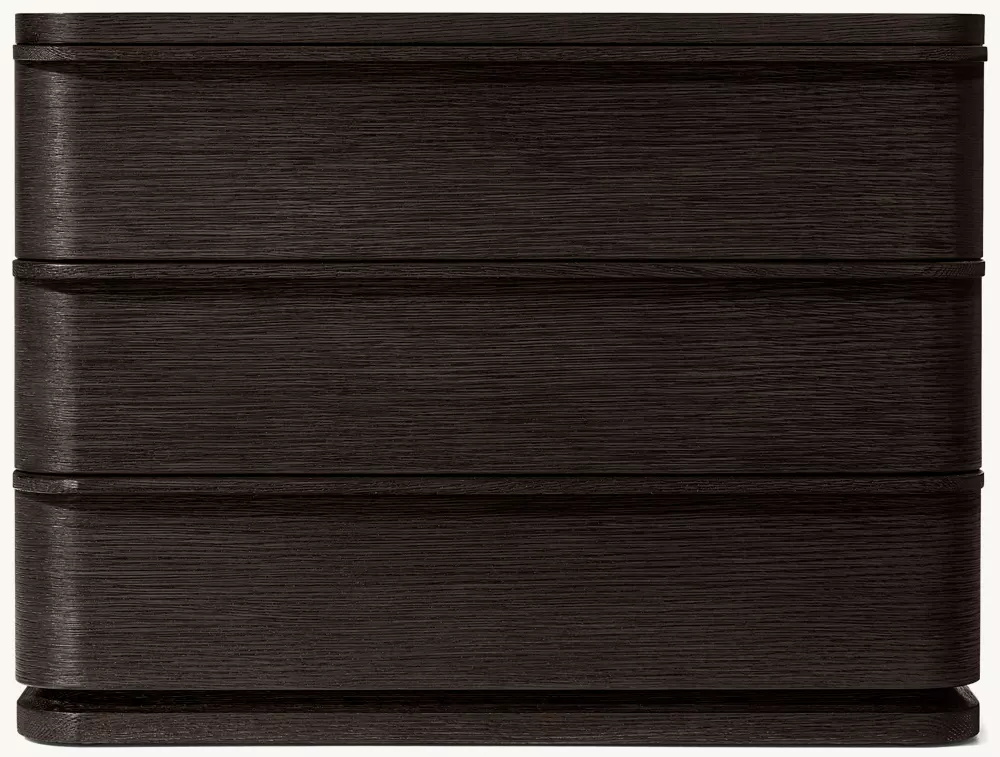 Simple Wood Three-drawer Bedside Table