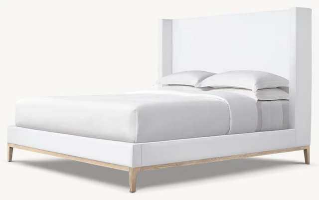  Fabric Shelter Platform Bed - Oak Base