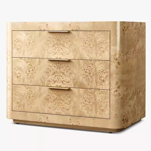 American Rural Tree Bark Bedside Table