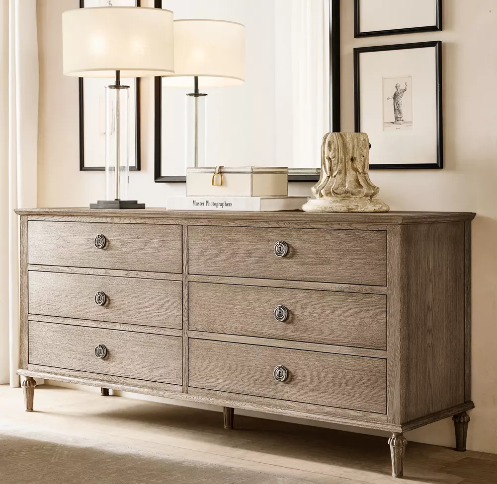 Oak Six-drawer Cabinet