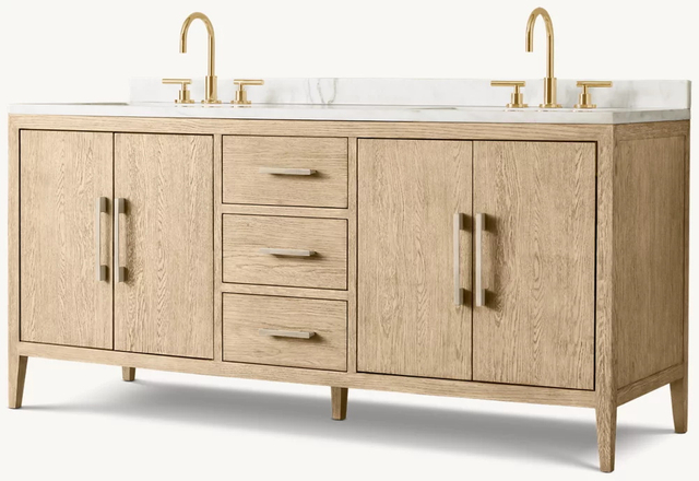 French Contemporary Double Vanity