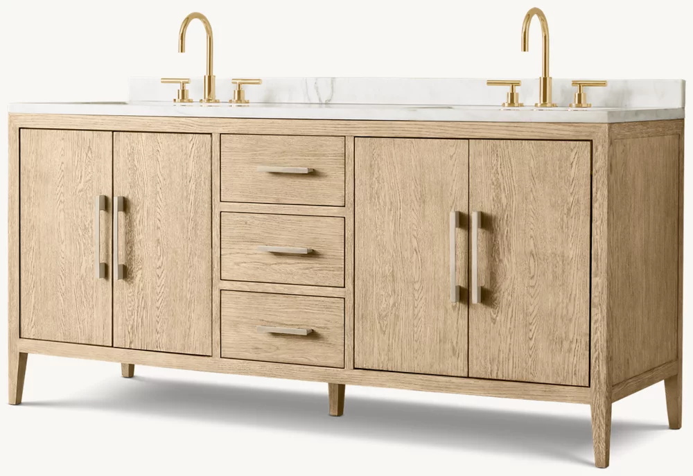 French Contemporary Double Vanity