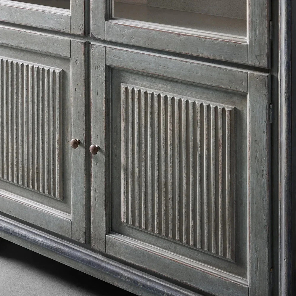 White Oak Serenity Arc Glass Cabinet