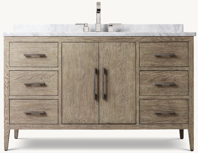 French Contemporary Single Extra-wide Vanity