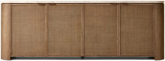 Woven Panel 4-Door Sideboard