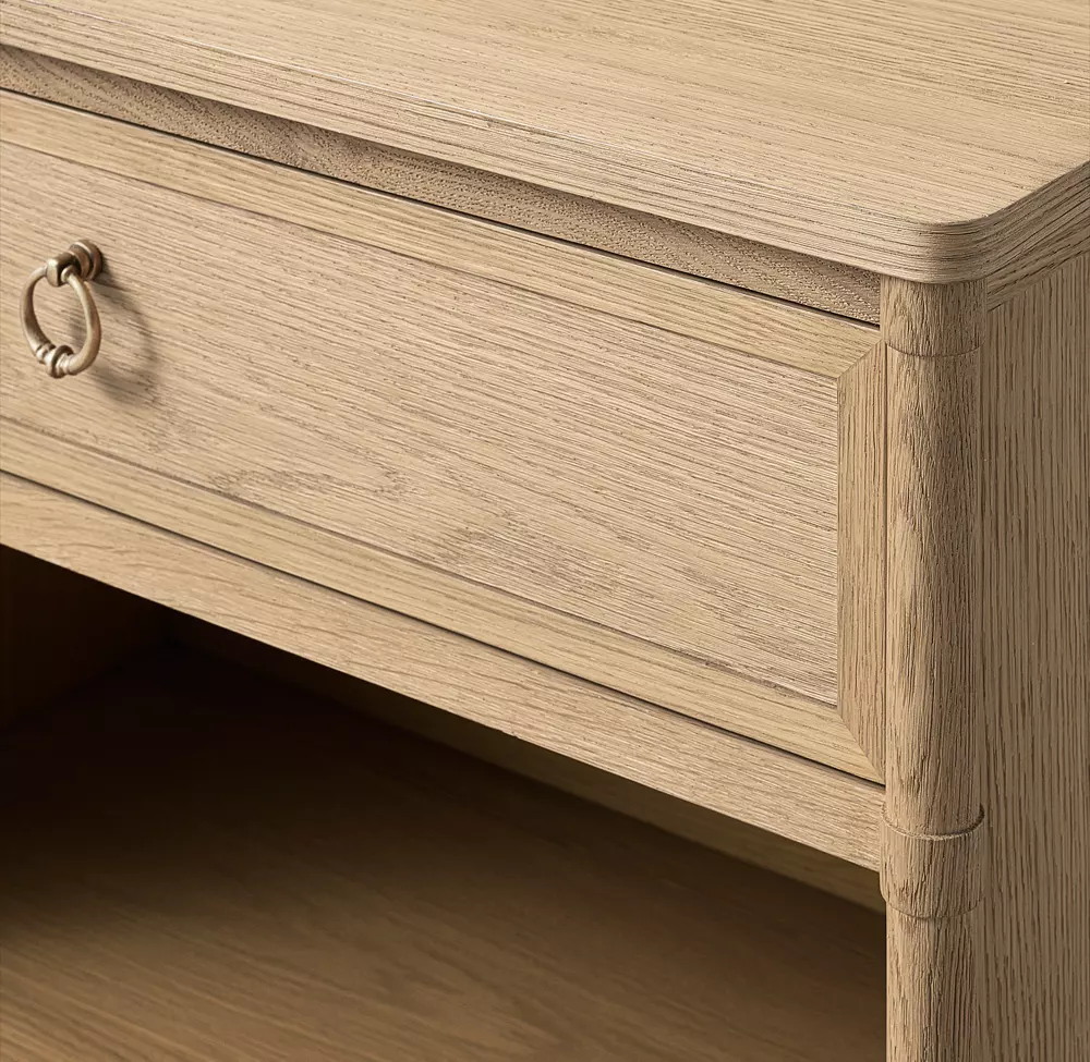 Single Drawer Open Shelf Bedside Table