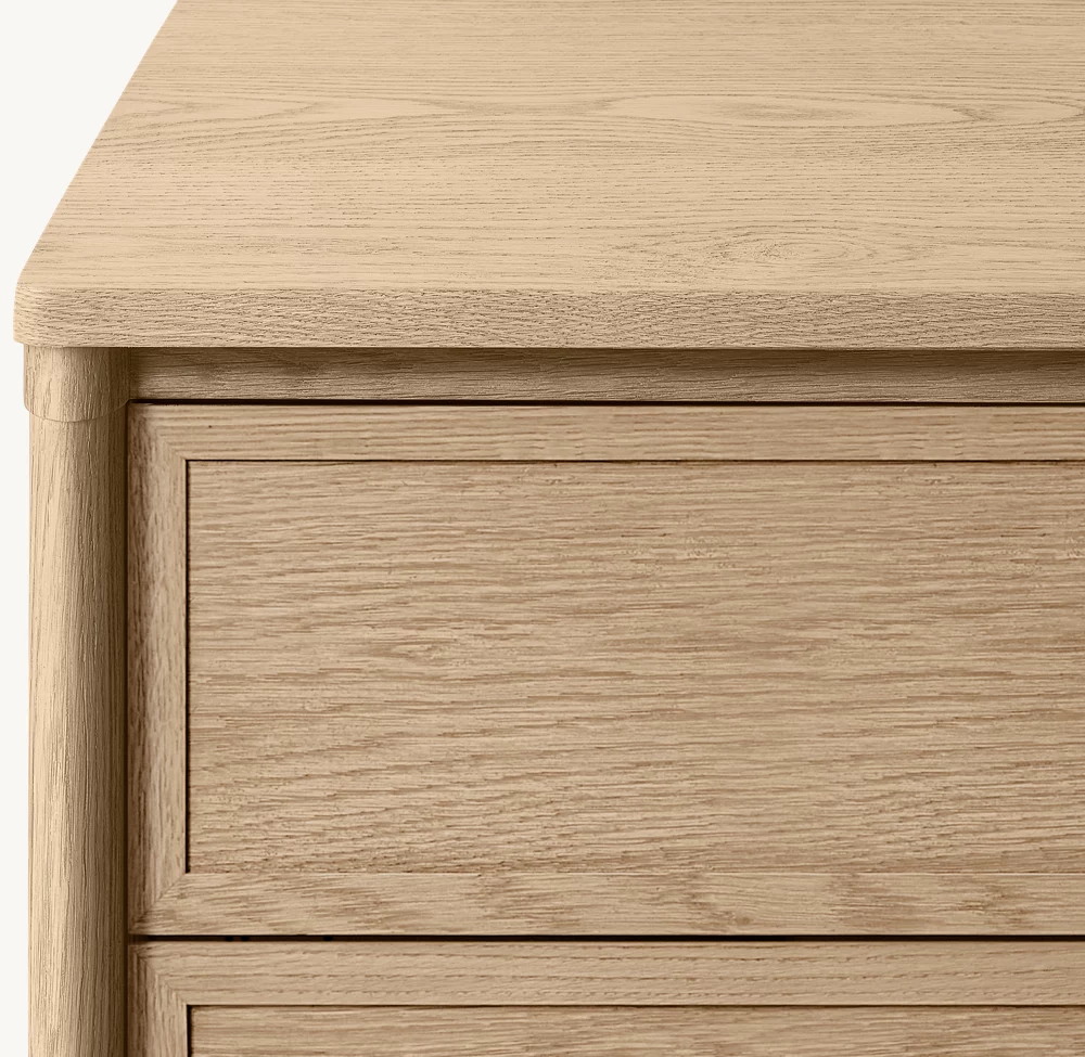 Five-drawer White Oak Veneered Dressing Table