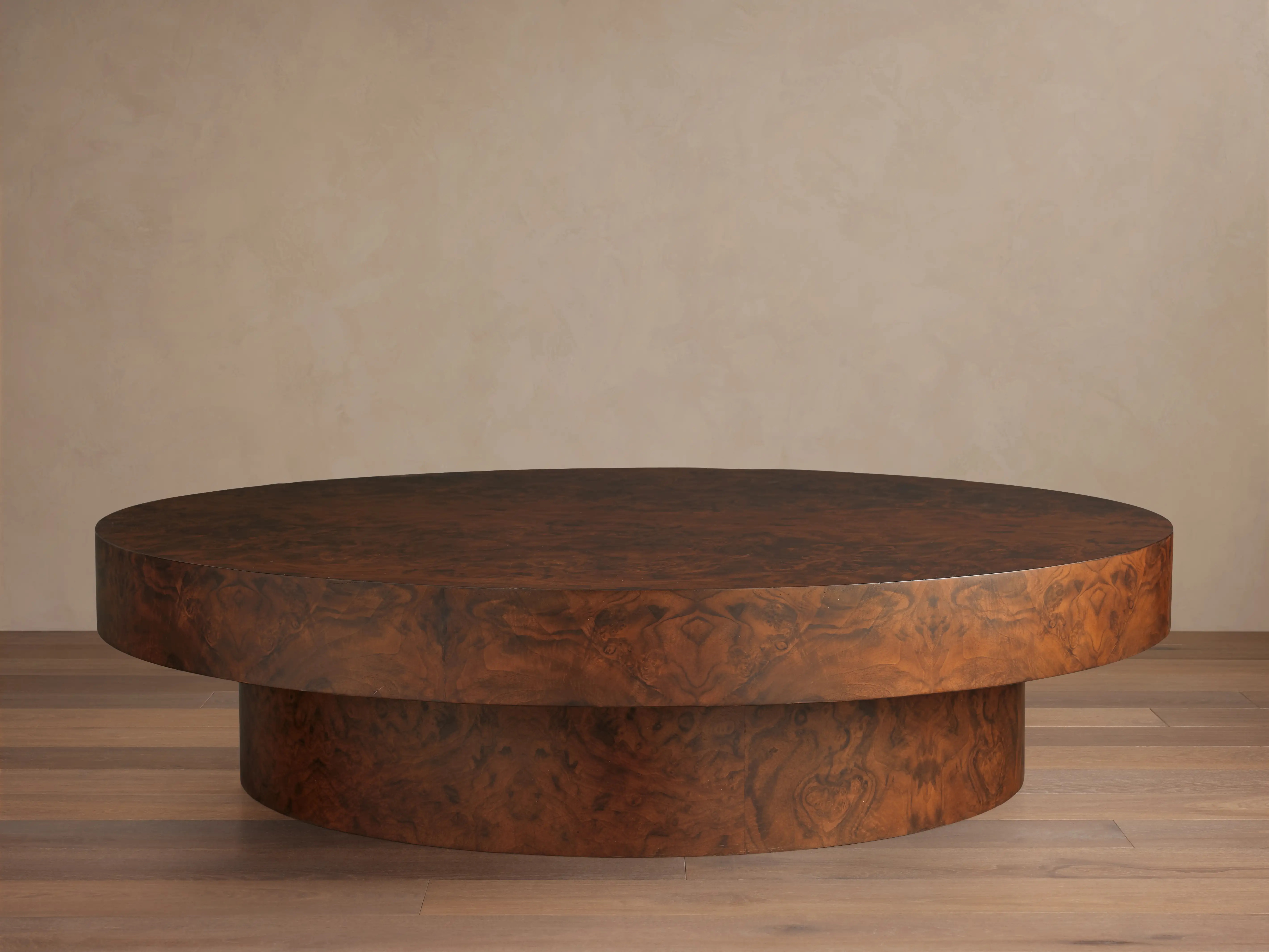 Tree Burl Wood Round Coffee Table
