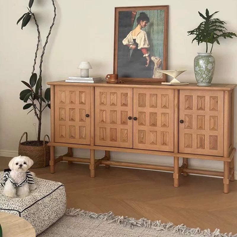 White Oak Wooden Hallway Organizer