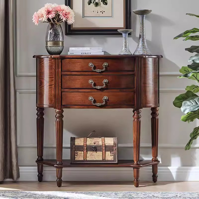American-style Retro Semi-circular Entrance Cabinet