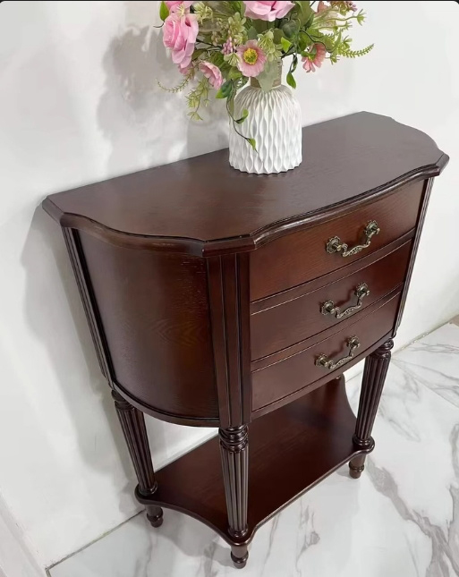 American-style Retro Semi-circular Entrance Cabinet