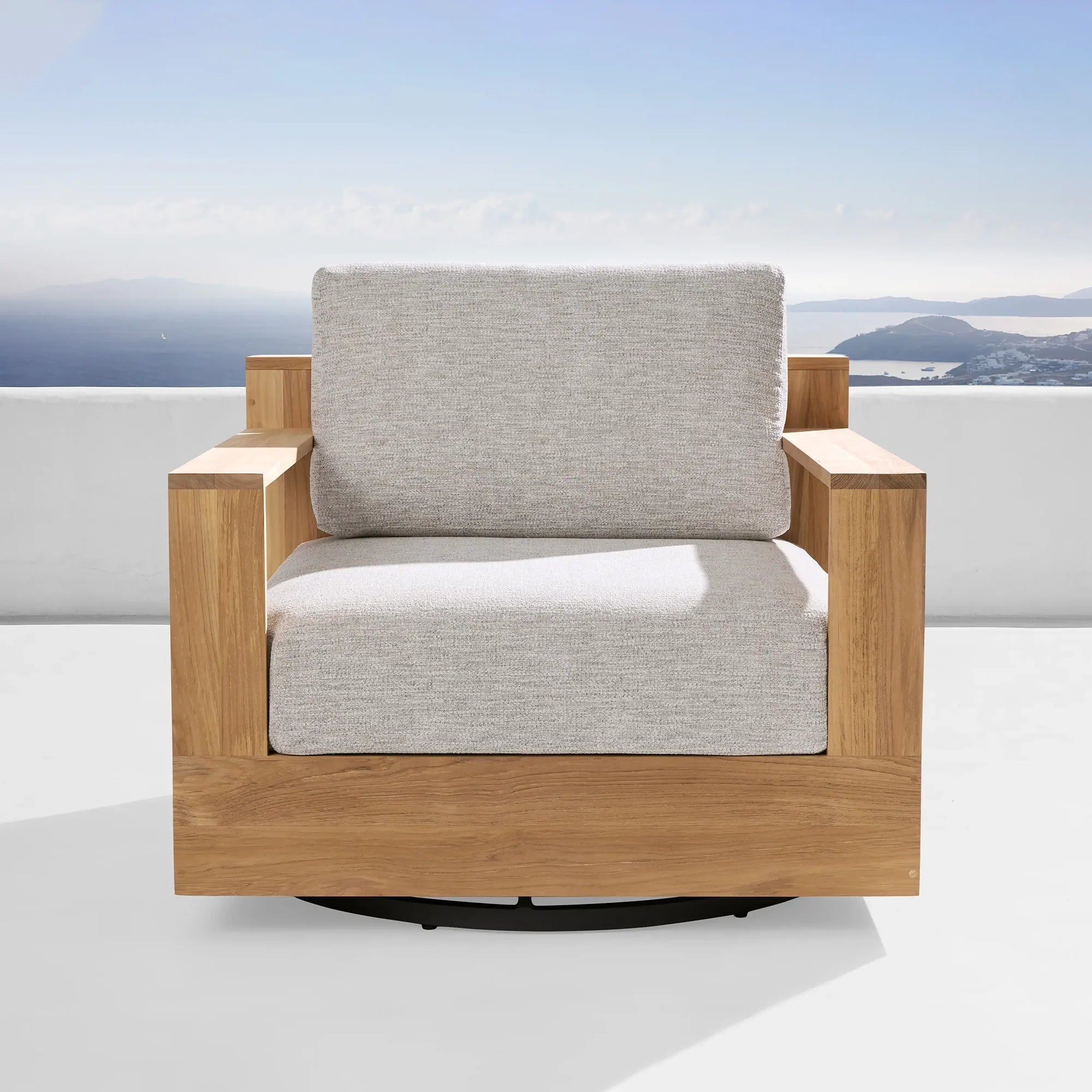 Outdoor Teak Swivel Chair