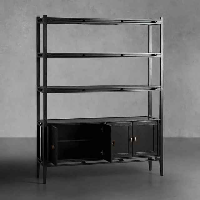 Contemporary - minimalist Black Storage Shelving