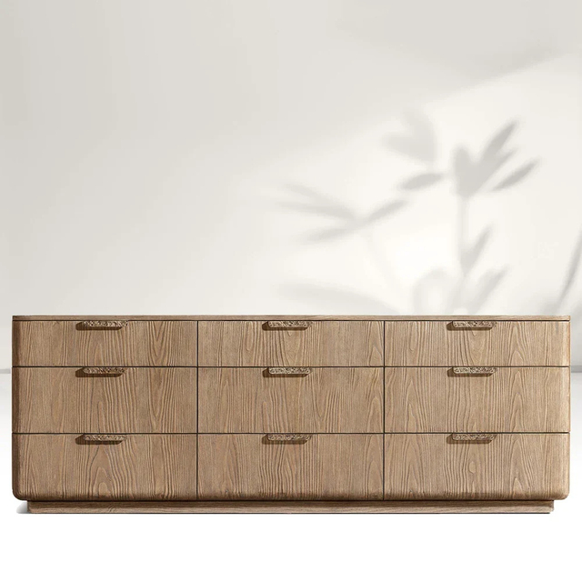 Wooden 9-Drawer Dresser