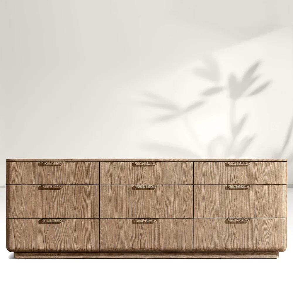 Wooden 9-Drawer Dresser