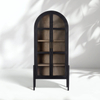 Oak Arch - top Glass - door Bookcase