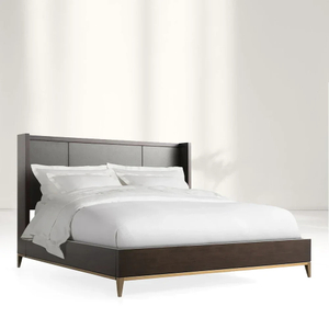 Vertical - panel Headboard Grey Bed