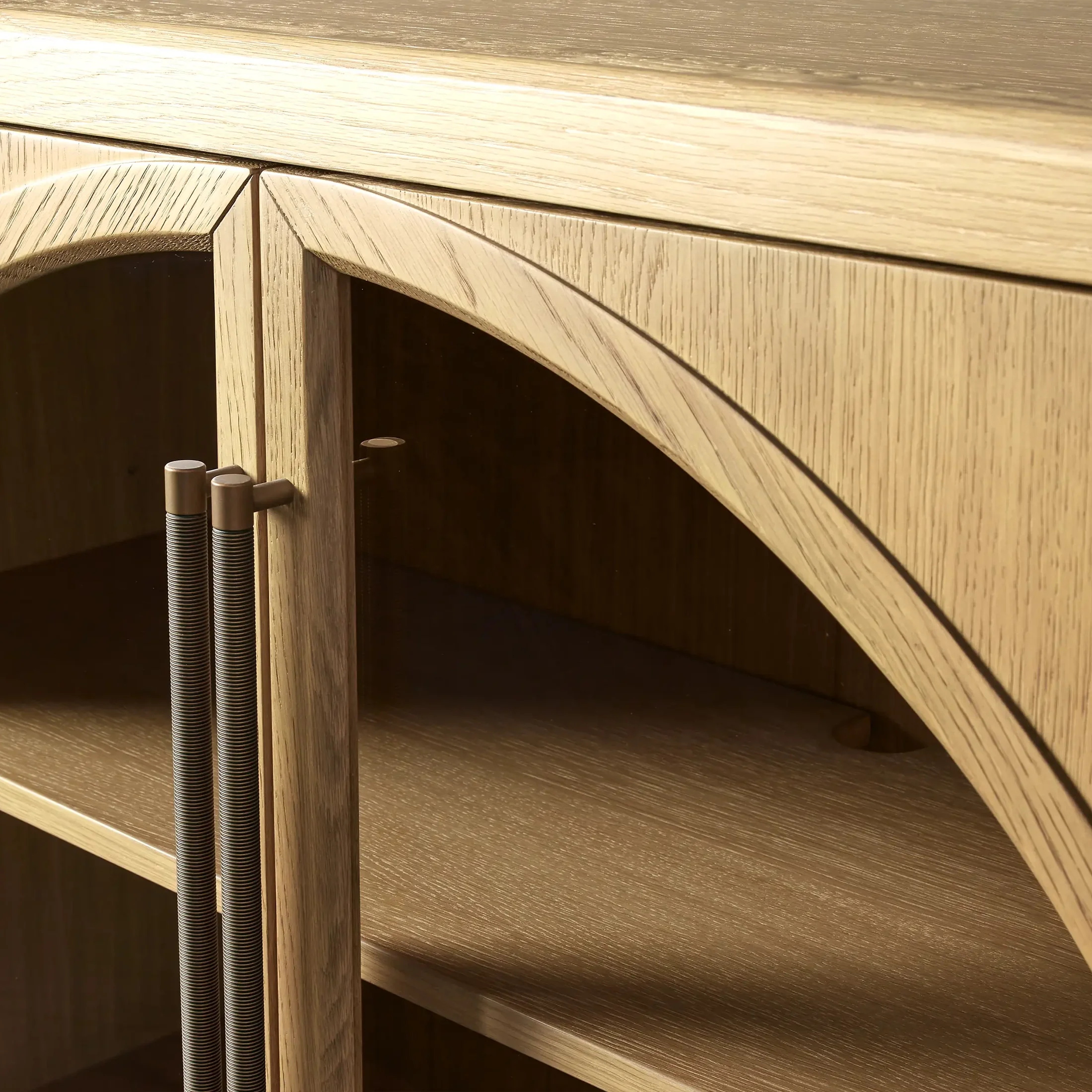 Low - profile Black Glass - front Cabinet