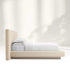 Contemporary Soft textured Beige Bed