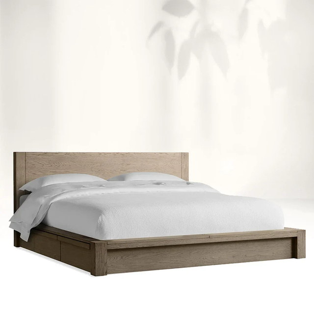 Modern Rustic - style Oak Bed