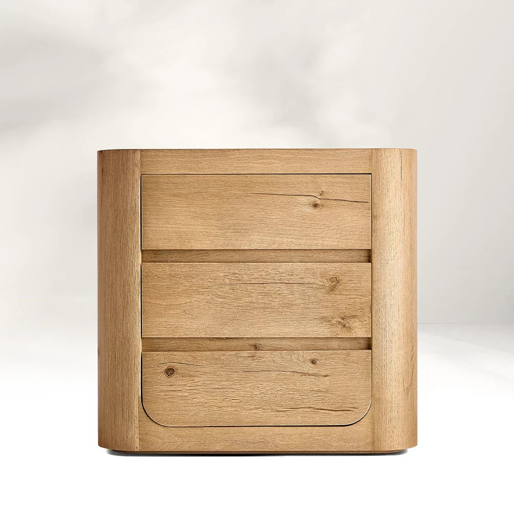 Three - Drawer Wooden Storage Cabinet