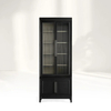 Modern Stacked Reeded Glass Cabinet