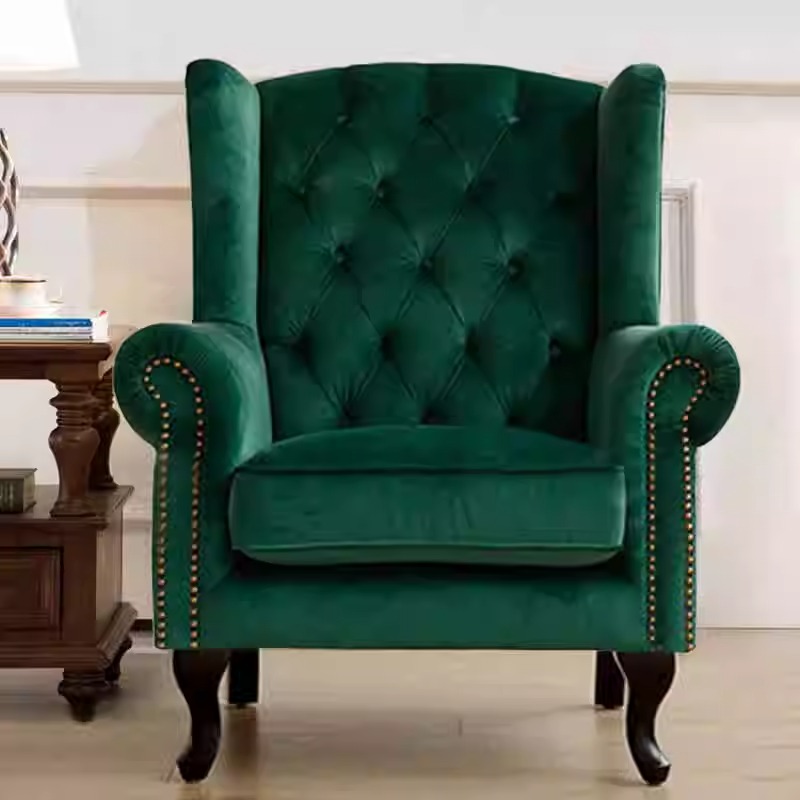 American-style fabric single sofa chair