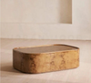 Rural-style Solid Wood Round Coffee Table