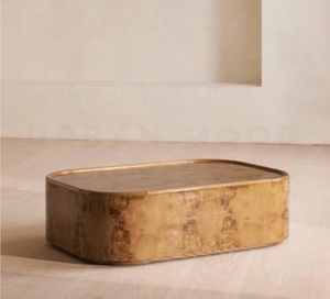 Rural-style Solid Wood Round Coffee Table