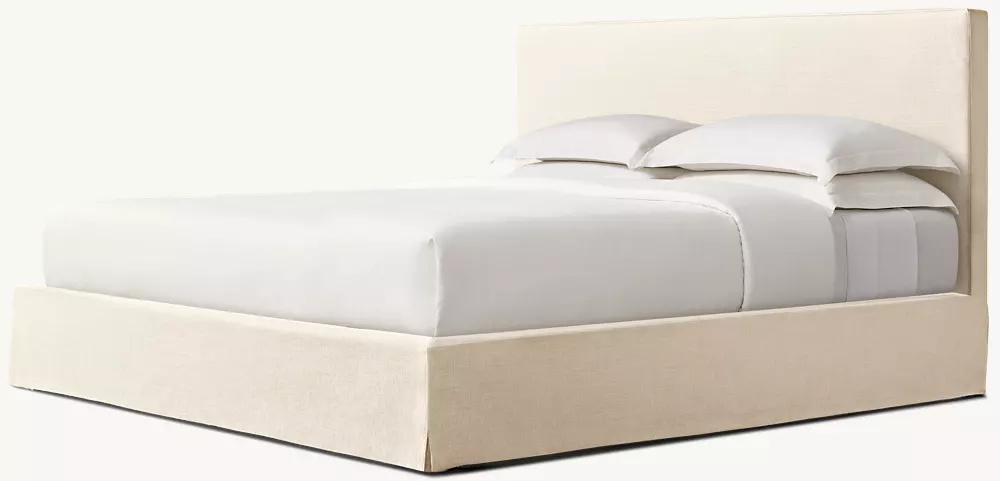  Slipcovered Fabric Panel Bed
