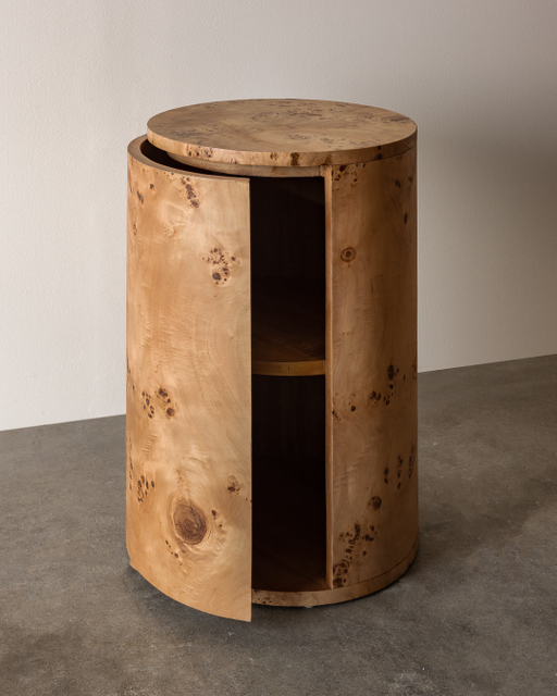 Vernier Round Side Table Natural