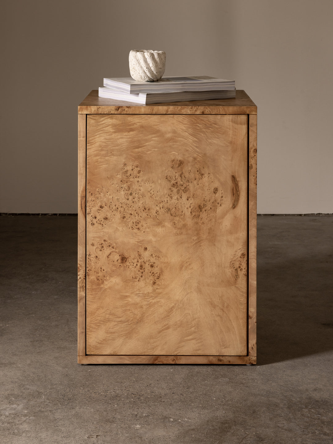 Natural Burl - Patterned Standing Cabinet