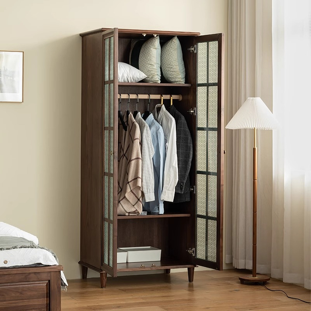 Black Walnut Wood Wardrobe