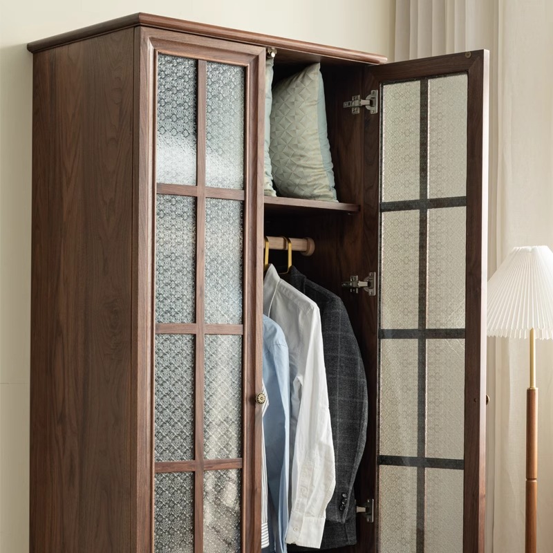 Black Walnut Wood Wardrobe