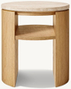 Solid Wood Round Side Table