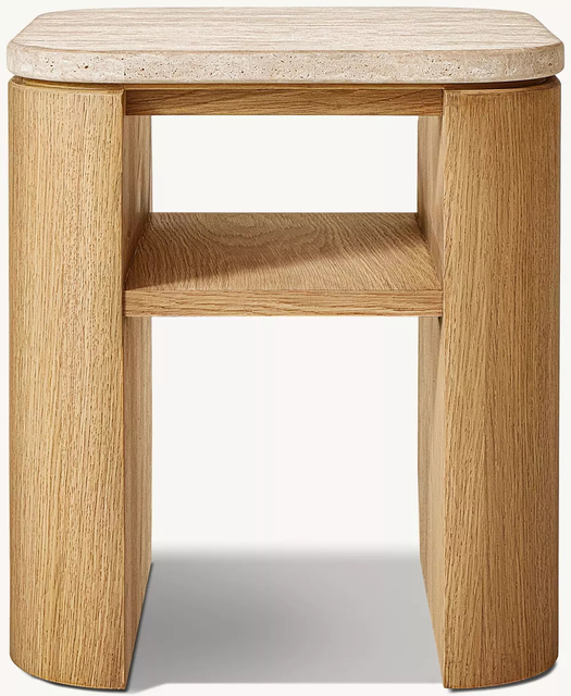 Solid Wood Square Side Table