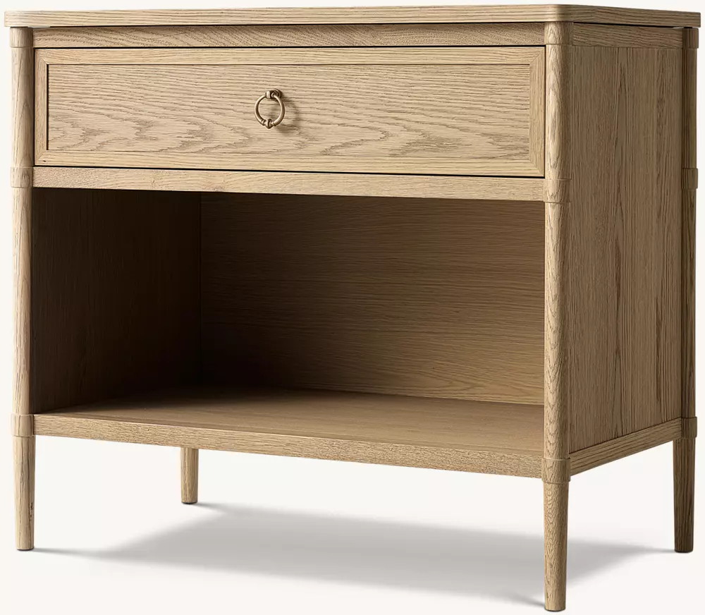 Single Drawer Open Shelf Bedside Table