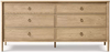 Patterned White Oak Six-Drawer Chest