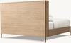 Solid Wood Bed with Wing-shaped Headboard