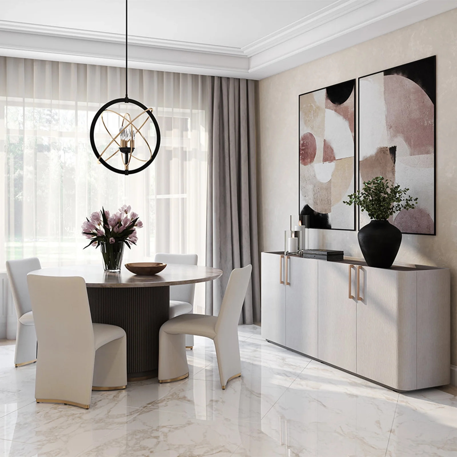  Marble Dining Round