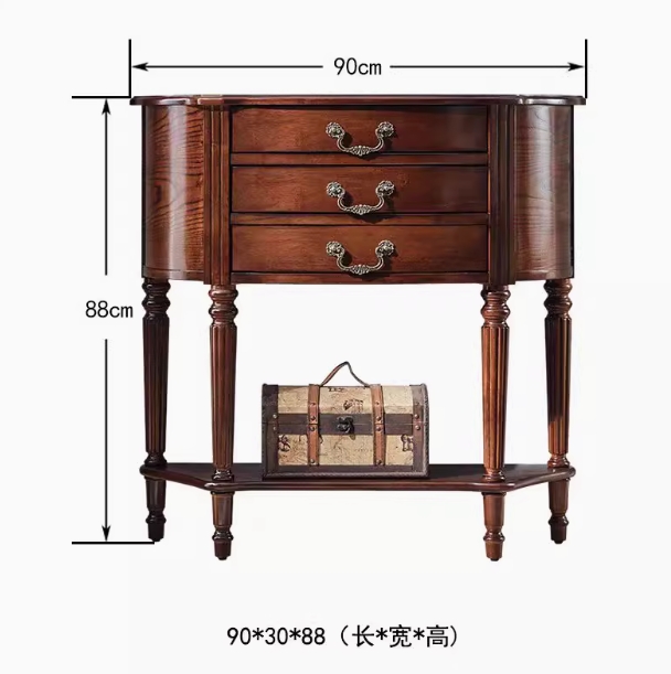 American-style Retro Semi-circular Entrance Cabinet